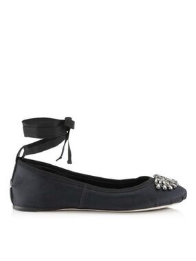 Jimmy Choo Grace Satin Ballet Flats